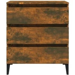 TRUE DEAL Buffet Chêne Fumé 60x35x69 Cm Bois D'ingénierie -Buffet et enfilade Soldes 67301533 5