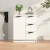 TRUE DEAL Buffet Blanc 60x30x70 Cm Bois D'ingénierie