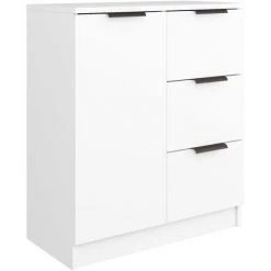TRUE DEAL Buffet Blanc 60x30x70 Cm Bois D'ingénierie 6 TRUE DEAL Buffet Blanc 60x30x70 Cm Bois D'ingénierie -Buffet et enfilade Soldes 67301577 2