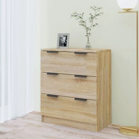 TRUE DEAL Buffet Chêne Sonoma 60x30x70 Cm Bois D'ingénierie 3 TRUE DEAL Buffet Chêne Sonoma 60x30x70 Cm Bois D'ingénierie – Image 3