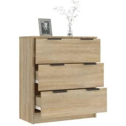 TRUE DEAL Buffet Chêne Sonoma 60x30x70 Cm Bois D'ingénierie 8 TRUE DEAL Buffet Chêne Sonoma 60x30x70 Cm Bois D'ingénierie -Buffet et enfilade Soldes 67301725 4