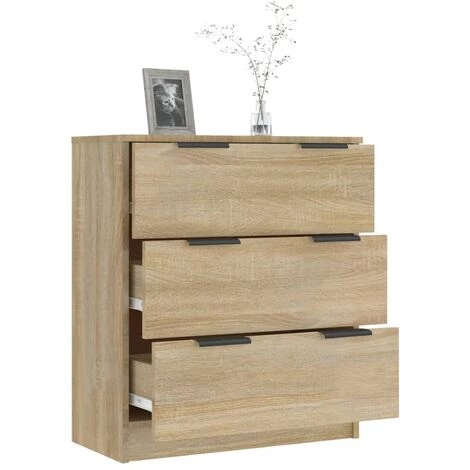 TRUE DEAL Buffet Chêne Sonoma 60x30x70 Cm Bois D'ingénierie 4 TRUE DEAL Buffet Chêne Sonoma 60x30x70 Cm Bois D'ingénierie – Image 4