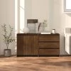 TRUE DEAL Buffets 2 Pcs Chêne Marron Bois D'ingénierie