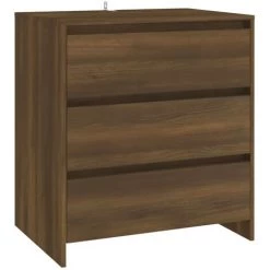 TRUE DEAL Buffets 2 Pcs Chêne Marron Bois D'ingénierie -Buffet et enfilade Soldes 67302453 5