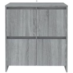 TRUE DEAL Buffets 2 Pcs Sonoma Gris 70x41x75 Cm Aggloméré -Buffet et enfilade Soldes 67304525 3