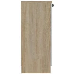 TRUE DEAL Buffet Blanc Et Chêne Sonoma 60x30x70 Cm Bois D'ingénierie 8 TRUE DEAL Buffet Blanc Et Chêne Sonoma 60x30x70 Cm Bois D'ingénierie -Buffet et enfilade Soldes 67304578 4