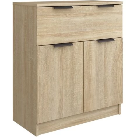 TRUE DEAL Buffet Chêne Sonoma 60x30x70 Cm Bois D'ingénierie 2 TRUE DEAL Buffet Chêne Sonoma 60x30x70 Cm Bois D'ingénierie – Image 2