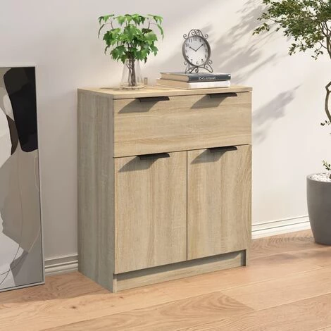 TRUE DEAL Buffet Chêne Sonoma 60x30x70 Cm Bois D'ingénierie 3 TRUE DEAL Buffet Chêne Sonoma 60x30x70 Cm Bois D'ingénierie – Image 3