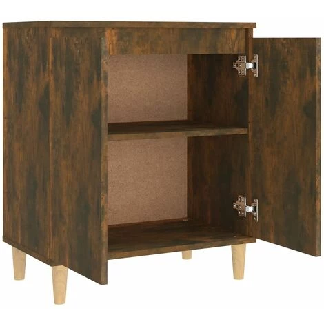 TRUE DEAL Buffet Chêne Fumé 60x35x70 Cm Bois D'ingénierie 5 TRUE DEAL Buffet Chêne Fumé 60x35x70 Cm Bois D'ingénierie – Image 5