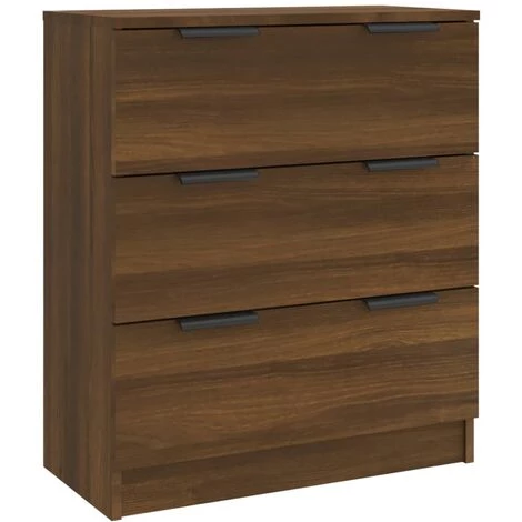 TRUE DEAL Buffet Chêne Marron 60x30x70 Cm Bois D'ingénierie 2 TRUE DEAL Buffet Chêne Marron 60x30x70 Cm Bois D'ingénierie – Image 2