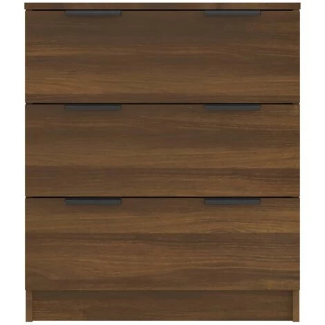 TRUE DEAL Buffet Chêne Marron 60x30x70 Cm Bois D'ingénierie 5 TRUE DEAL Buffet Chêne Marron 60x30x70 Cm Bois D'ingénierie – Image 5
