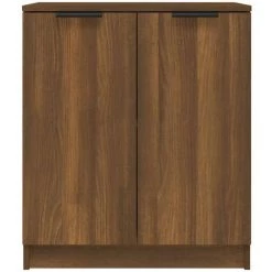 TRUE DEAL Buffets 2 Pcs Chêne Marron 60x30x70 Cm Bois D'ingénierie -Buffet et enfilade Soldes 67306332 4