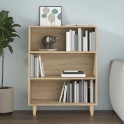 TRUE DEAL Buffet Chêne Sonoma 69,5x32,5x90 Cm Bois D'ingénierie -Buffet et enfilade Soldes 67307083 5