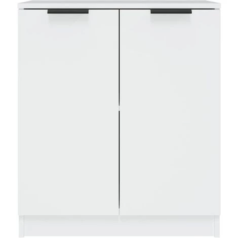 TRUE DEAL Buffet Blanc 60x30x70 Cm Bois D'ingénierie 3 TRUE DEAL Buffet Blanc 60x30x70 Cm Bois D'ingénierie – Image 3