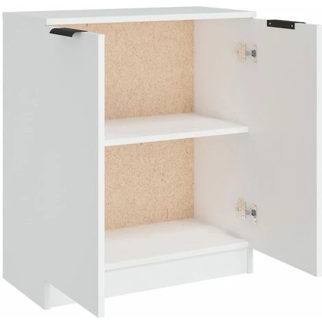 TRUE DEAL Buffet Blanc 60x30x70 Cm Bois D'ingénierie 5 TRUE DEAL Buffet Blanc 60x30x70 Cm Bois D'ingénierie – Image 5