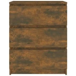 TRUE DEAL Buffet Chêne Fumé 60x35x76 Cm Bois D'ingénierie -Buffet et enfilade Soldes 67307320 3