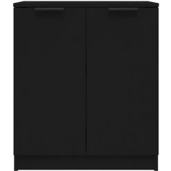 TRUE DEAL Buffet Noir 60x30x70 Cm Bois D'ingénierie 7 TRUE DEAL Buffet Noir 60x30x70 Cm Bois D'ingénierie -Buffet et enfilade Soldes 67309372 3