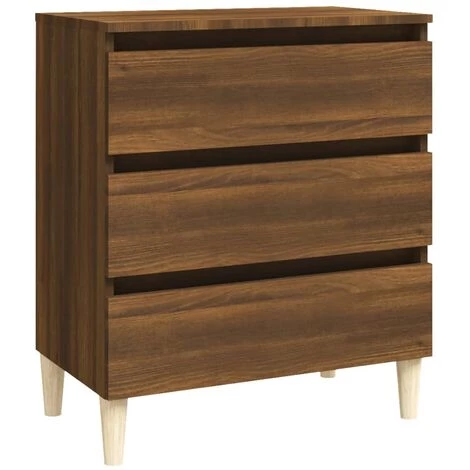 TRUE DEAL Buffet Chêne Marron 60x35x69 Cm Bois D'ingénierie 2 TRUE DEAL Buffet Chêne Marron 60x35x69 Cm Bois D'ingénierie – Image 2