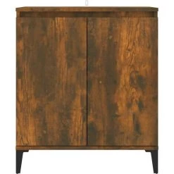 TRUE DEAL Buffet Chêne Fumé 60x35x70 Cm Bois D'ingénierie -Buffet et enfilade Soldes 67309961 3