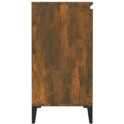 TRUE DEAL Buffet Chêne Fumé 60x35x70 Cm Bois D'ingénierie -Buffet et enfilade Soldes 67309961 4
