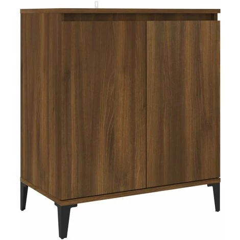 TRUE DEAL Buffet Chêne Marron 60x35x70 Cm Bois D'ingénierie 2 TRUE DEAL Buffet Chêne Marron 60x35x70 Cm Bois D'ingénierie – Image 2