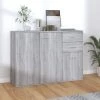 TRUE DEAL Buffet Sonoma Gris 105x30x75 Cm Bois D'ingénierie