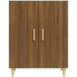 TRUE DEAL Buffet Chêne Marron 70x34x90 Cm Bois D'ingénierie -Buffet et enfilade Soldes 67310000 3