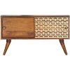 DOC&ET² Buffet Marron Miel 88x24x50 Cm Bois De Manguier Solide - Brun
