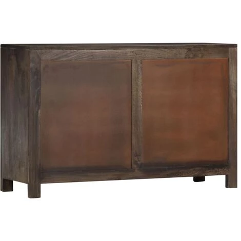 DOC&ET² Buffet Avec Dessin Sculpté 110x35x70 Cm Bois De Manguier Massif - Brun 4 DOC&ET² Buffet Avec Dessin Sculpté 110x35x70 Cm Bois De Manguier Massif - Brun – Image 4
