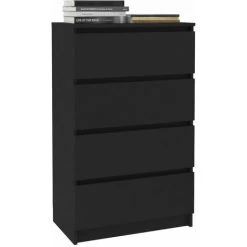 DOC&ET² Buffet Noir 60x35x98.5 Cm Bois D'ingénierie - Noir -Buffet et enfilade Soldes 67322442 3