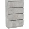 DOC&ET² Buffet Gris Béton 60x35x98.5 Cm Bois D'ingénierie - Gris