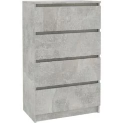 DOC&ET² Buffet Gris Béton 60x35x98.5 Cm Bois D'ingénierie - Gris
