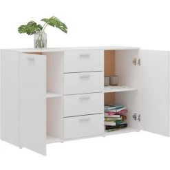 DOC&ET² Buffet Blanc 120x35.5x75 Cm Aggloméré - Blanc 9 DOC&ET² Buffet Blanc 120x35.5x75 Cm Aggloméré - Blanc -Buffet et enfilade Soldes 67322724 5