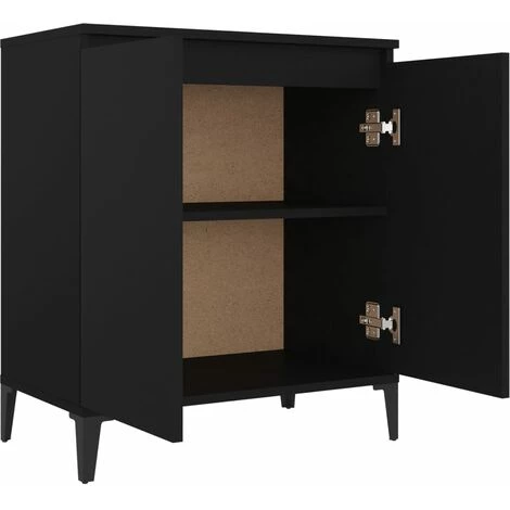 DOC&ET² Buffet Noir 60x35x70 Cm Aggloméré - Noir 4 DOC&ET² Buffet Noir 60x35x70 Cm Aggloméré - Noir – Image 4