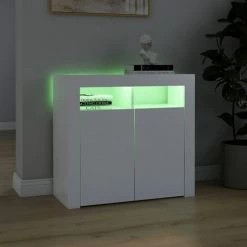 DOC&ET² Buffet Avec Lumières LED Blanc 80x35x75 Cm - Blanc 8 DOC&ET² Buffet Avec Lumières LED Blanc 80x35x75 Cm - Blanc -Buffet et enfilade Soldes 67322894 4