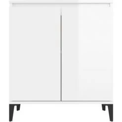 DOC&ET² Buffet Blanc Brillant 60x35x70 Cm Aggloméré - Blanc -Buffet et enfilade Soldes 67322983 5