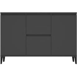 DOC&ET² Buffet Gris 104x35x70 Cm Aggloméré - Gris 9 DOC&ET² Buffet Gris 104x35x70 Cm Aggloméré - Gris -Buffet et enfilade Soldes 67322991 5