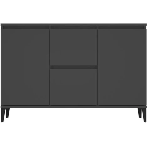 DOC&ET² Buffet Gris 104x35x70 Cm Aggloméré - Gris 5 DOC&ET² Buffet Gris 104x35x70 Cm Aggloméré - Gris – Image 5