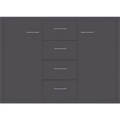DOC&ET² Buffet Gris 88x30x65 Cm Aggloméré - Gris 8 DOC&ET² Buffet Gris 88x30x65 Cm Aggloméré - Gris -Buffet et enfilade Soldes 67323087 4