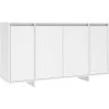 DOC&ET² Buffet Blanc 135x41x75 Cm Aggloméré - Blanc