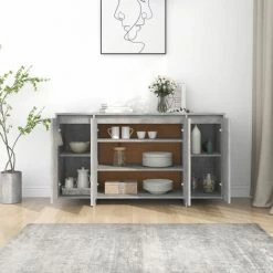 DOC&ET² Buffet Gris Béton 135x41x75 Cm Aggloméré - Gris 7 DOC&ET² Buffet Gris Béton 135x41x75 Cm Aggloméré - Gris -Buffet et enfilade Soldes 67323390 3