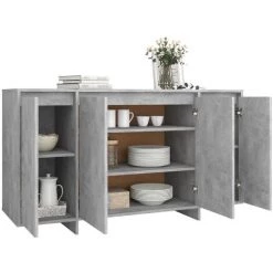 DOC&ET² Buffet Gris Béton 135x41x75 Cm Aggloméré - Gris 8 DOC&ET² Buffet Gris Béton 135x41x75 Cm Aggloméré - Gris -Buffet et enfilade Soldes 67323390 4