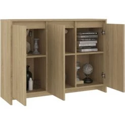 DOC&ET² Buffet Chêne Sonoma 102x33x75 Cm Aggloméré - Beige 8 DOC&ET² Buffet Chêne Sonoma 102x33x75 Cm Aggloméré - Beige -Buffet et enfilade Soldes 67323412 4