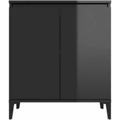 DOC&ET² Buffet Noir Brillant 60x35x70 Cm Aggloméré - Noir 9 DOC&ET² Buffet Noir Brillant 60x35x70 Cm Aggloméré - Noir -Buffet et enfilade Soldes 67323791 5
