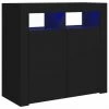 DOC&ET² Buffet Avec Lumières LED Noir 80x35x75 Cm - Noir