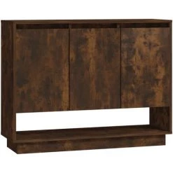 DOC&ET² Buffet Chêne Fumé 97x31x75 Cm Aggloméré - Brun