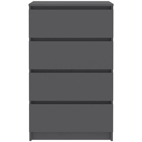 DOC&ET² Buffet Gris 60x35x98.5 Cm Bois D'ingénierie - Gris 4 DOC&ET² Buffet Gris 60x35x98.5 Cm Bois D'ingénierie - Gris – Image 4