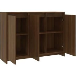 DOC&ET² Buffet Chêne Marron 102x33x75 Cm Aggloméré - Brun 9 DOC&ET² Buffet Chêne Marron 102x33x75 Cm Aggloméré - Brun -Buffet et enfilade Soldes 67324410 5