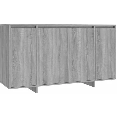 DOC&ET² Buffet Sonoma Gris 135x41x75 Cm Aggloméré - Gris 1 DOC&ET² Buffet Sonoma Gris 135x41x75 Cm Aggloméré - Gris