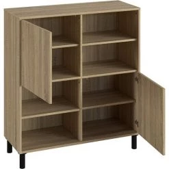 Buffet En Mélamine Coloris Marron - Longueur 113 X Profondeur 40 X Hauteur 101 Cm -PEGANE- 6 Buffet En Mélamine Coloris Marron - Longueur 113 X Profondeur 40 X Hauteur 101 Cm -PEGANE- -Buffet et enfilade Soldes 67435235 3